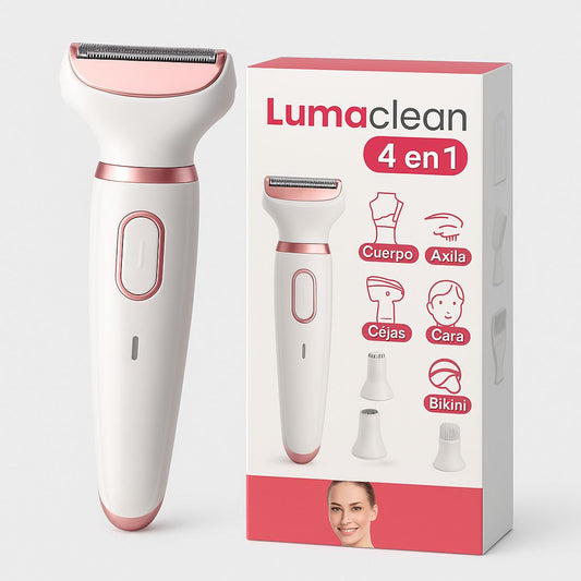 DEPILADORA FACIAL Y CORPORAL LUMA CLEAN 4 CABEZALES EN 1
